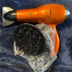 InfinitiPro Orange Hair Dryer with Diffuser